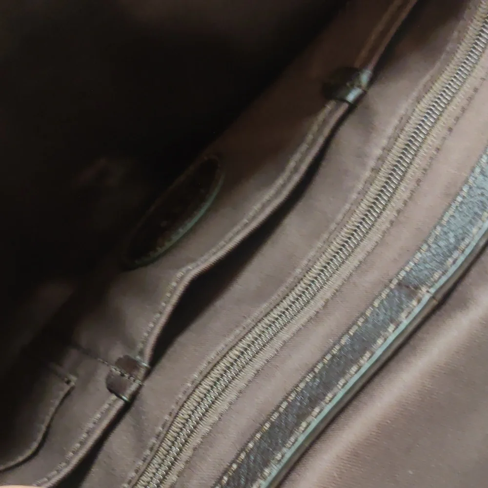 Fossil Brown Leather Briefcase Unisex